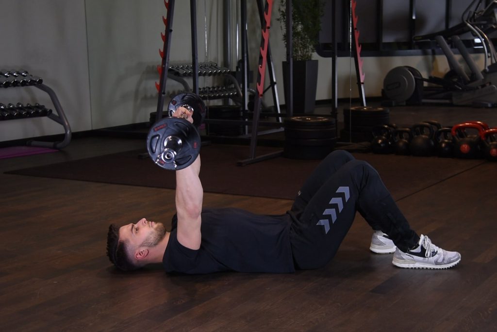 Floor press ze sztangą - just be fit