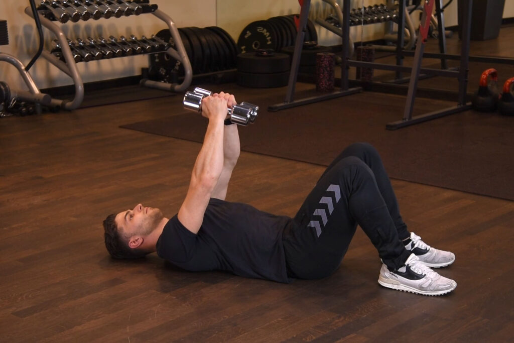 Wyciskanie hantli chwytem młotkowym-prostokąt