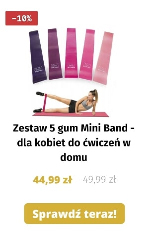 Zestaw 5 Gum Mini Band – dla kobiet do ćwiczeń w domu