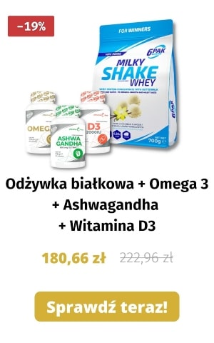 Odżywka białkowa 700g + Witamina D3 + Omega 3 + Ashwagandha